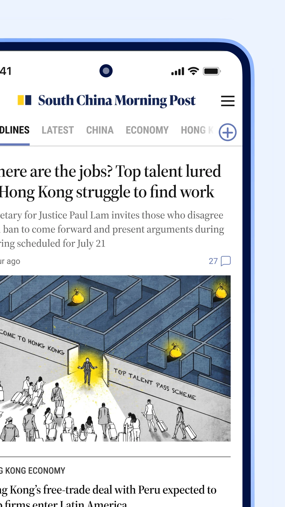 South China Morning Post screenshot